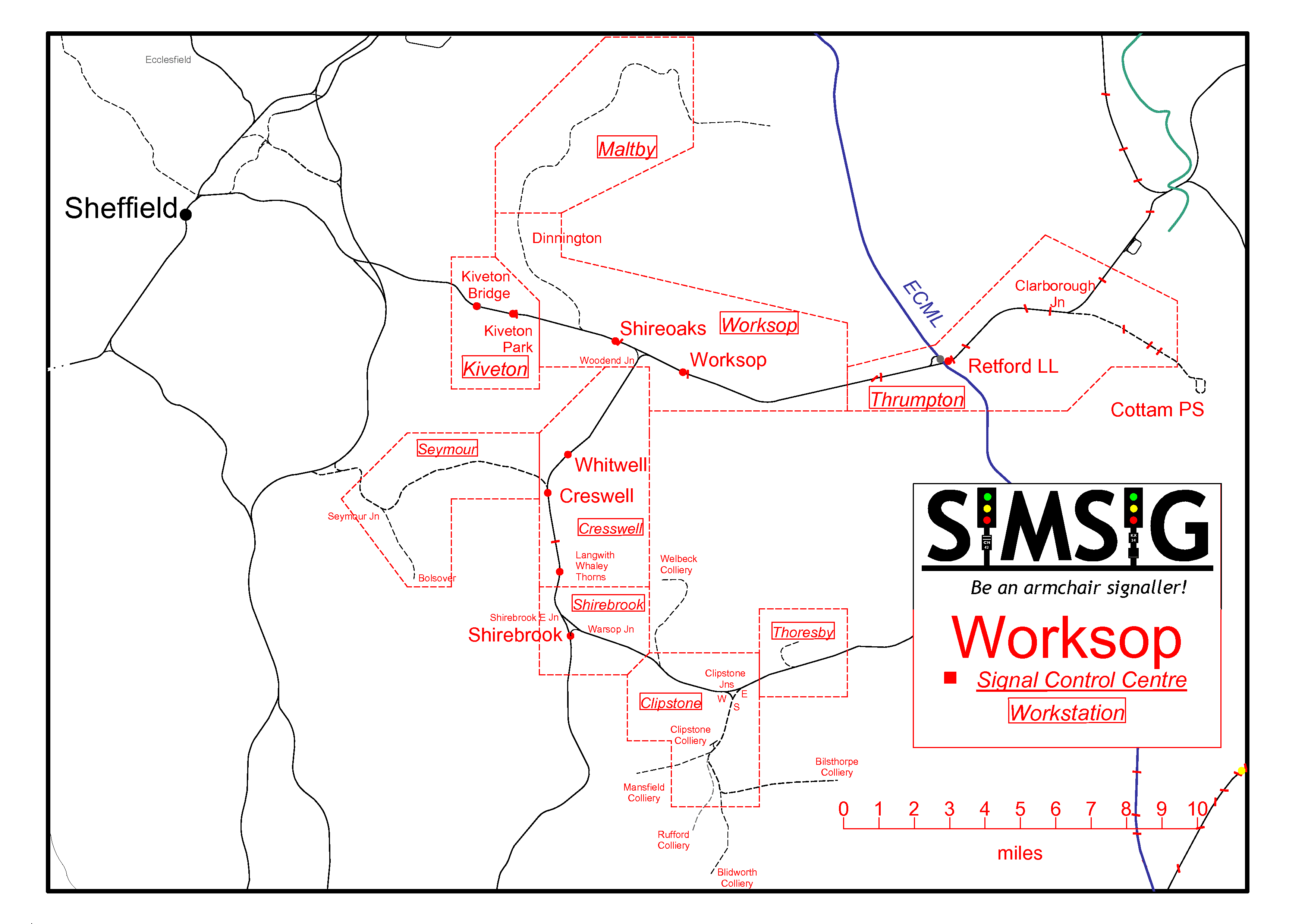 Worksop Area Map